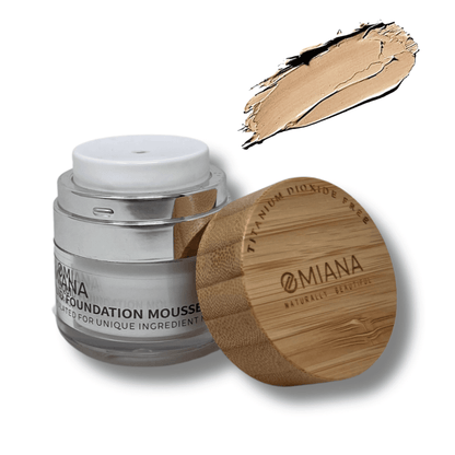 Omiana Beauty Foundation Light Tan Longwear Liquid Foundation Mousse - No Mica, No Titanium Dioxide, & More!