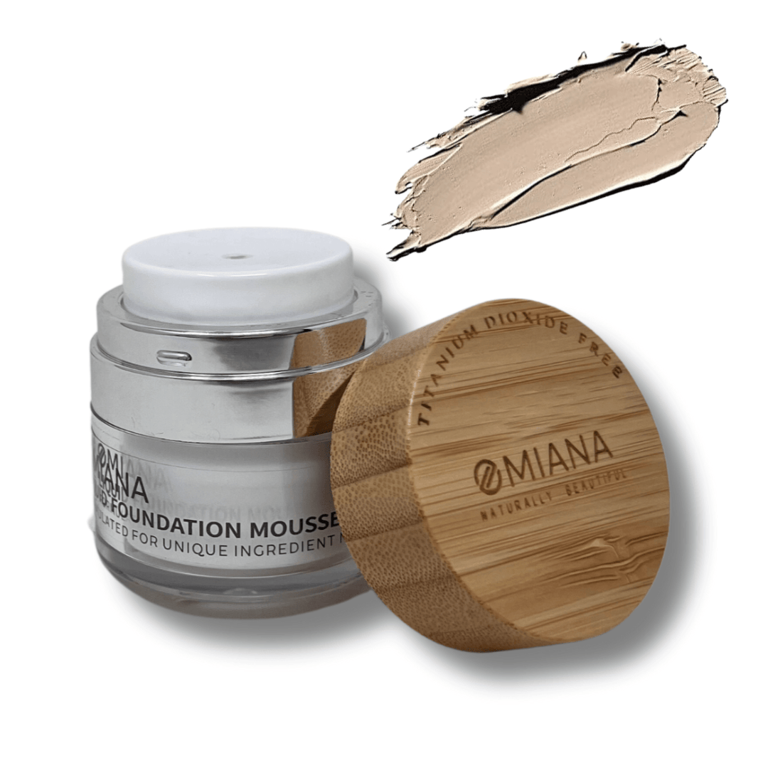 Omiana Beauty Foundation Natural Ivory Longwear Liquid Foundation Mousse - No Mica, No Titanium Dioxide, & More!