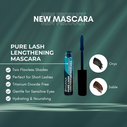 Omiana Natural Cosmetics Mascara PureLash Lengthening Mascara - Titanium Dioxide-Free, Mica-Free, & More!